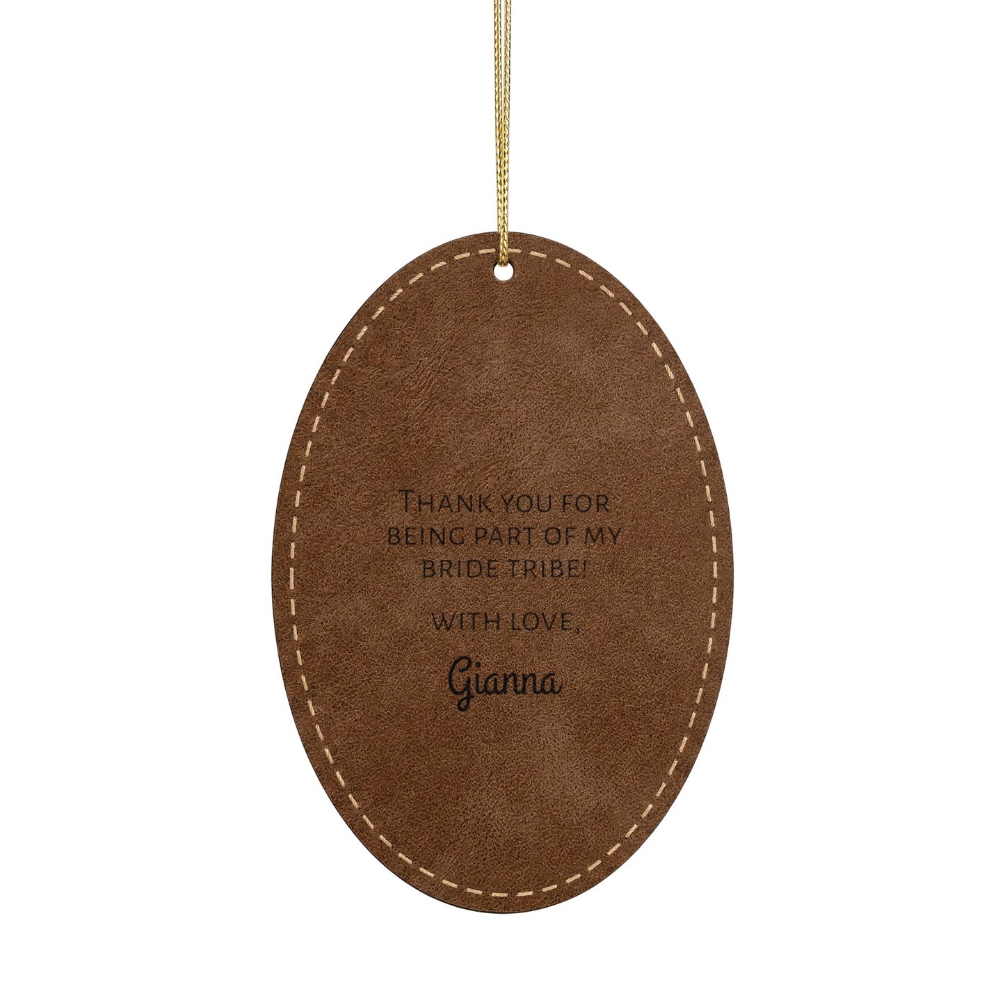 Personalized Bridal Party Leather Keepsake