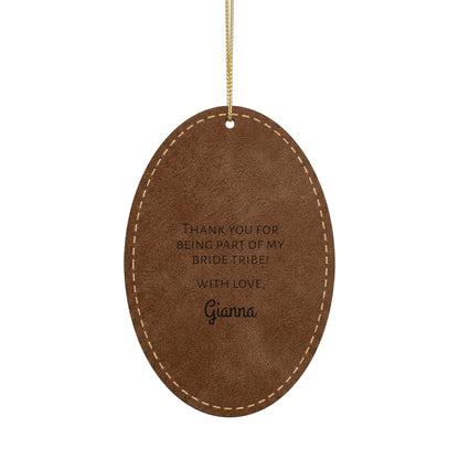 Personalized Bridal Party Leather Keepsake