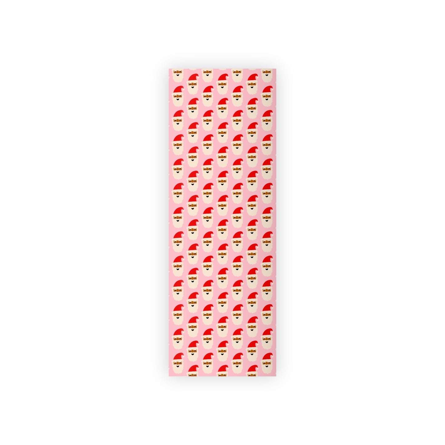 African American Santa Christmas Wrapping Paper | Pink