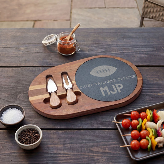 Personalized Football Charcuterie Board