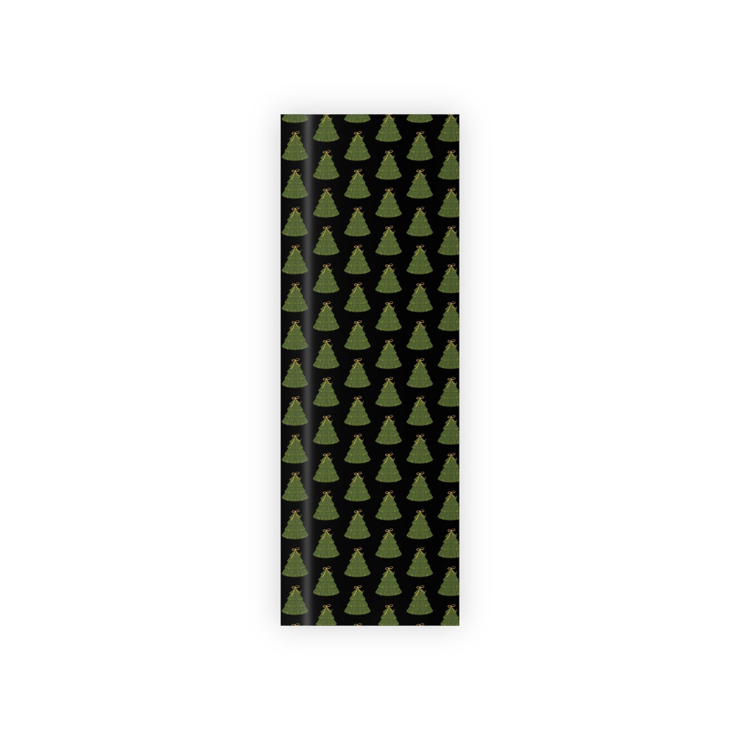 Black & Gold Christmas Tree Wrapping Paper