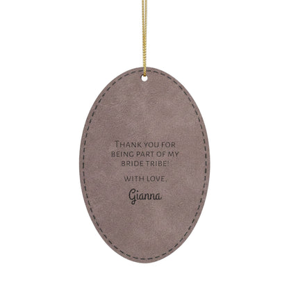 Personalized Bridal Party Leather Keepsake