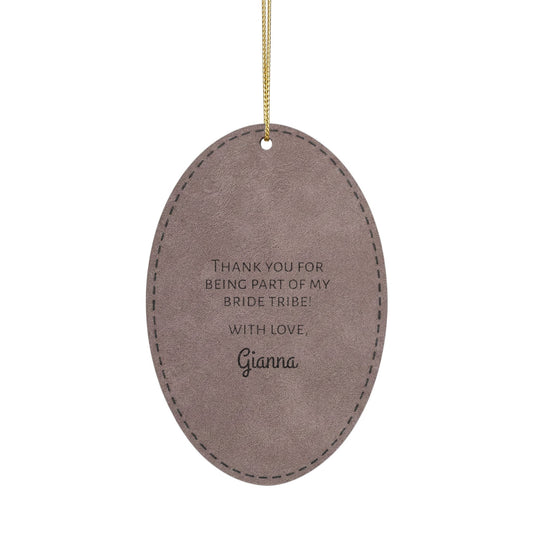 Personalized Bridal Party Leather Keepsake