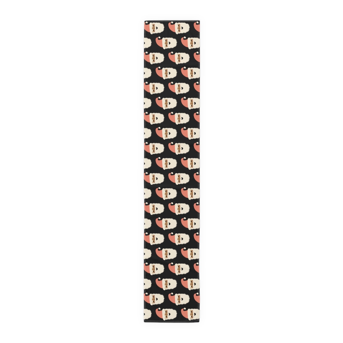 African American Santa Christmas Table Runner | Black