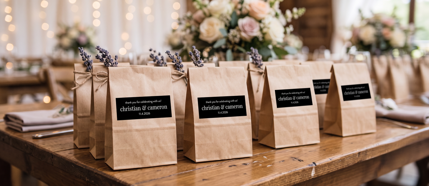 Wedding Favor Sticker Set