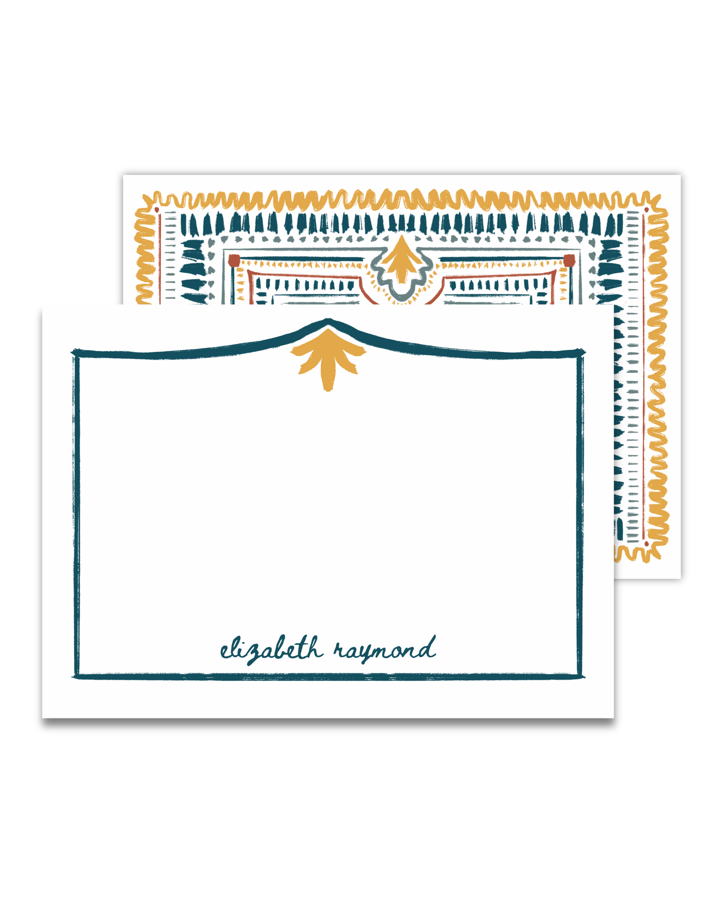 Art Deco Thank You Card Set | Teal