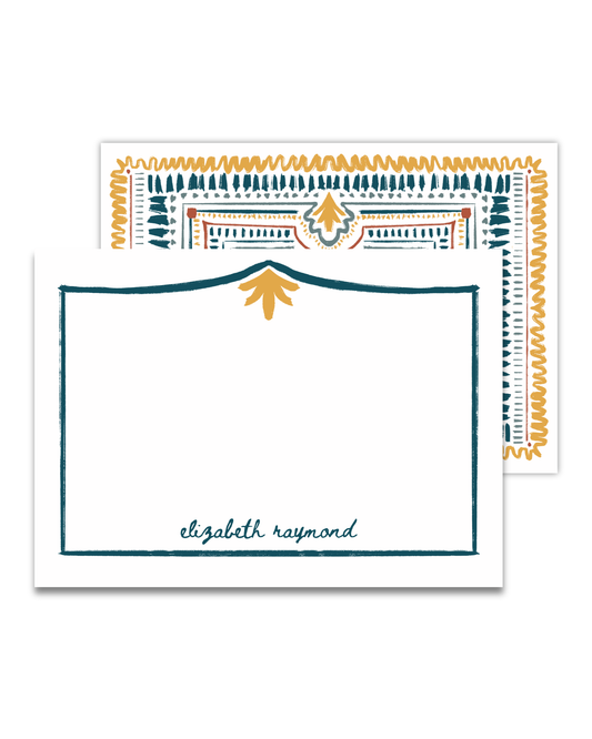 Art Deco Thank You Card Set | Teal