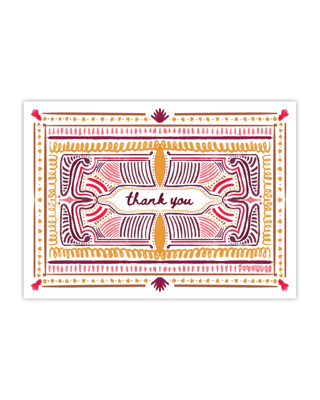 Art Deco Thank You Card Set | Purple