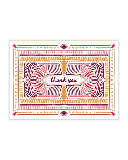 Art Deco Thank You Card Set | Purple