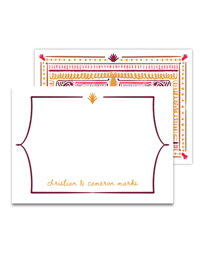 Art Deco Thank You Card Set | Purple