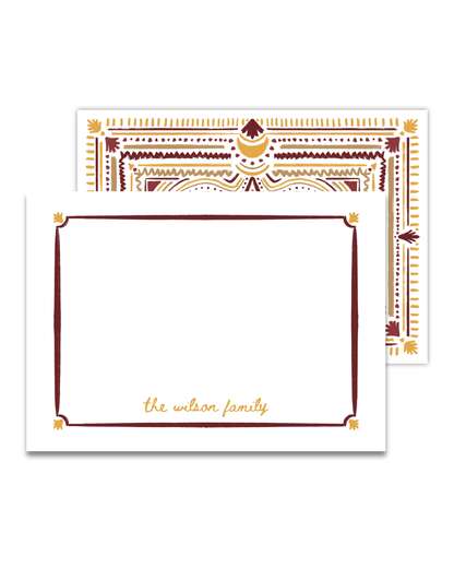 Art Deco Thank You Card Set | Crimson
