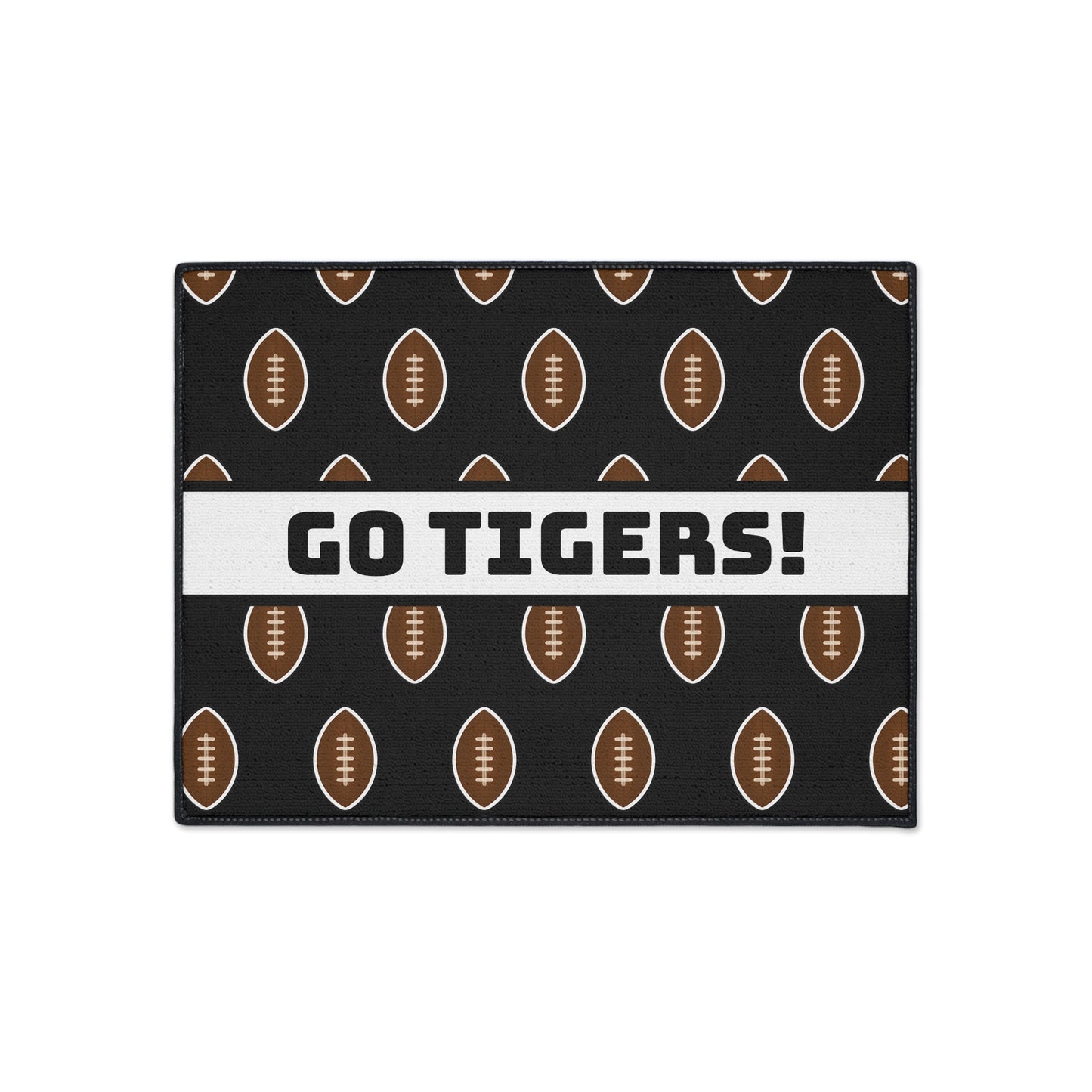 Custom Black Football Heavy Duty Doormat