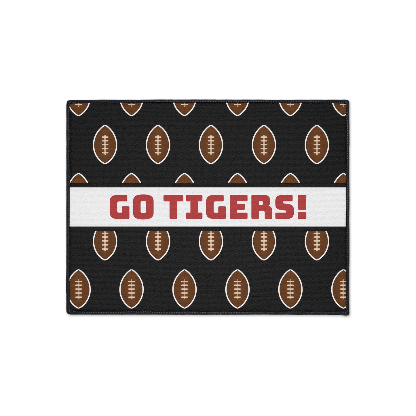 Custom Black Football Heavy Duty Doormat
