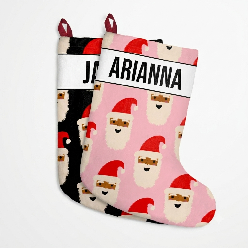 Chocolate Santa Christmas Stocking | Black