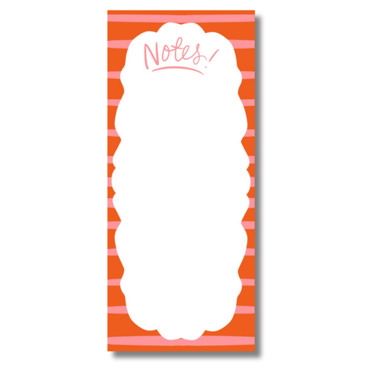 Striped Notepad | Pink & Orange