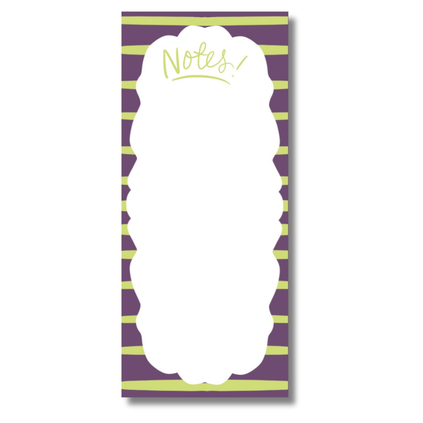 Striped Notepad | Purple & Lime