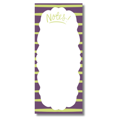 Striped Notepad | Purple & Lime