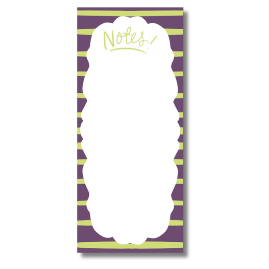 Striped Notepad | Purple & Lime