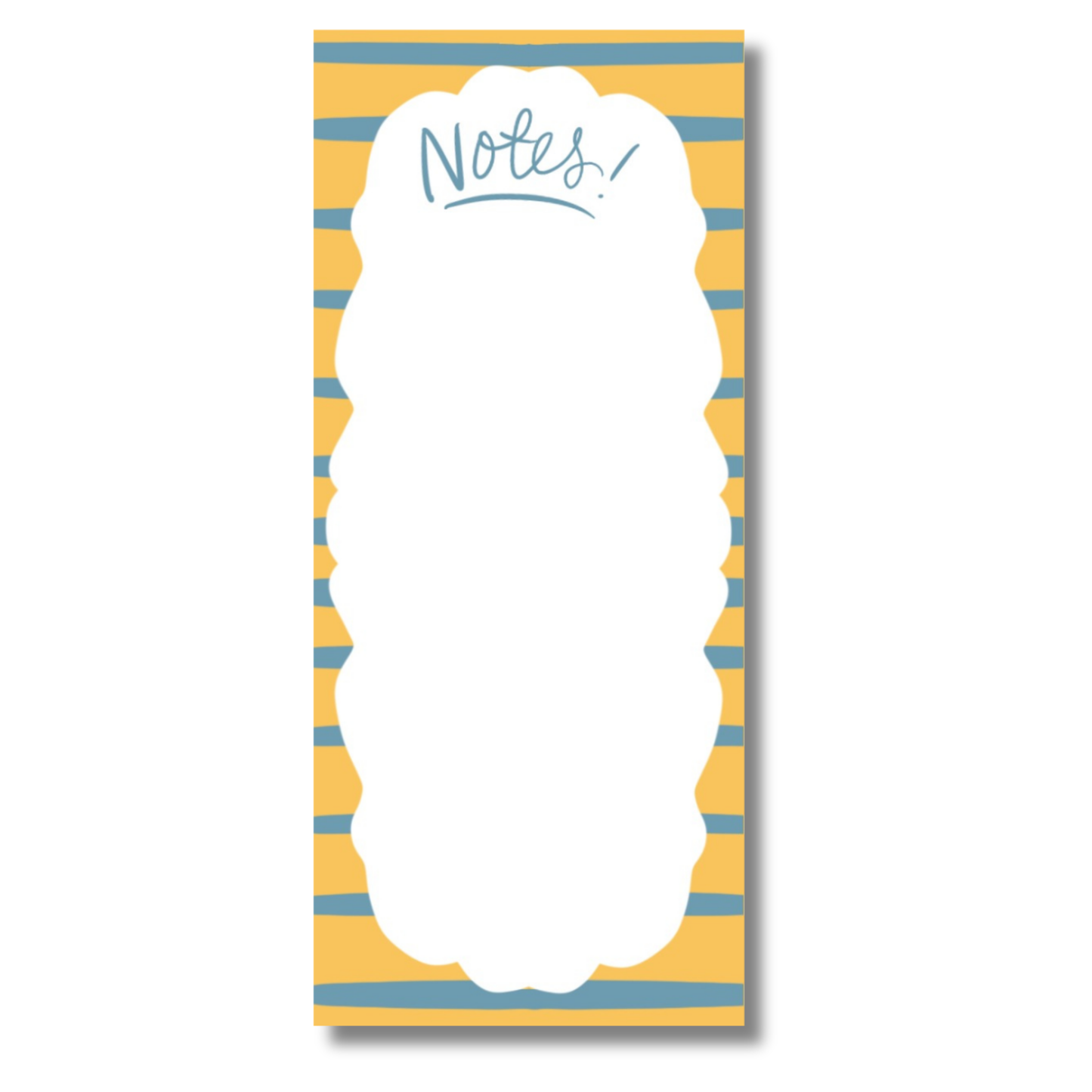 Striped Notepad | Yellow & Blue