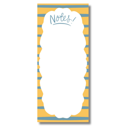 Striped Notepad | Yellow & Blue
