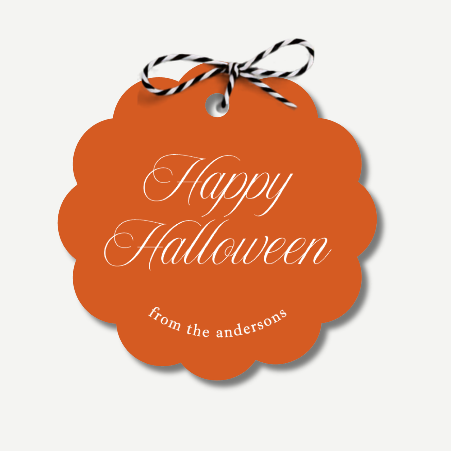 Halloween Orange Party Tag Set