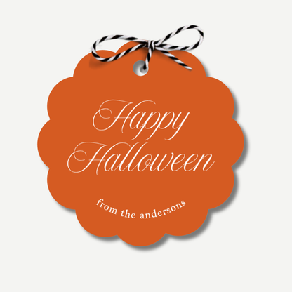 Halloween Orange Party Tag Set
