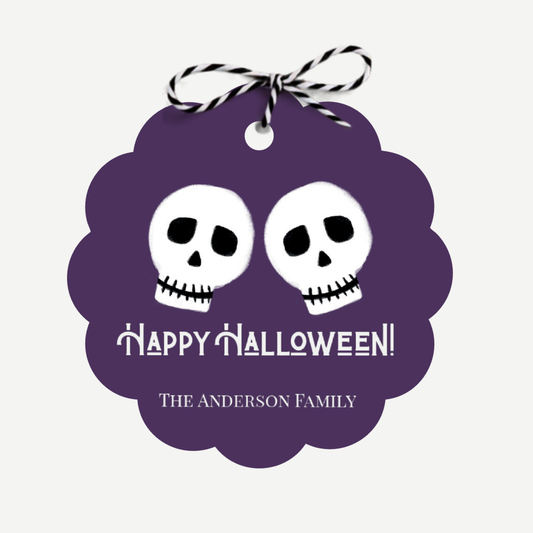 Halloween Skull Gift Tag Set