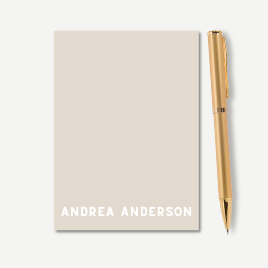 Personalized Blaire Notepad | Khaki