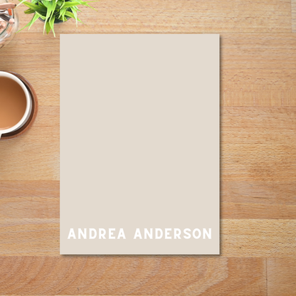 Personalized Blaire Notepad | Khaki