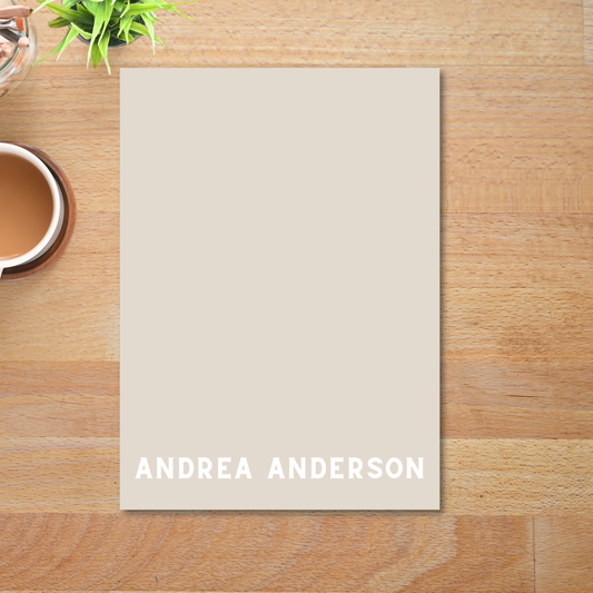 Personalized Blaire Notepad | Khaki