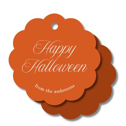 Halloween Orange Party Tag Set