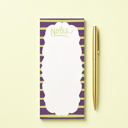Striped Notepad | Purple & Lime