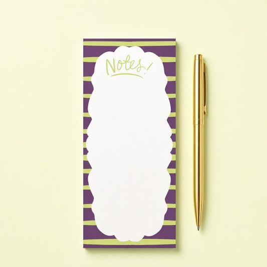 Striped Notepad | Purple & Lime