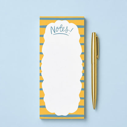 Striped Notepad | Yellow & Blue