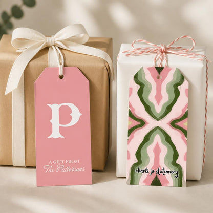 Pink Tuscan Gift Tag Set