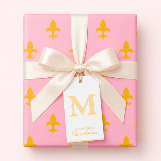 Fleur-de-Lis Wrapping Paper | Pink