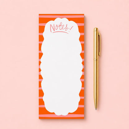 Striped Notepad | Pink & Orange