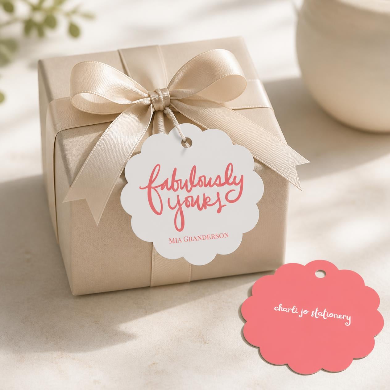 Pink Fabulously Yours Gift Tag Set