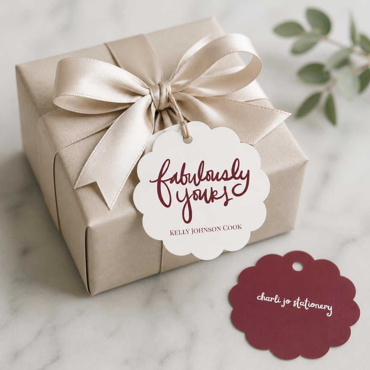 Red Fabulously Yours Gift Tag Set