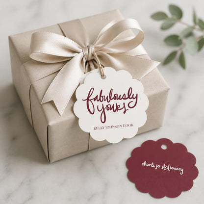 Red Fabulously Yours Gift Tag Set